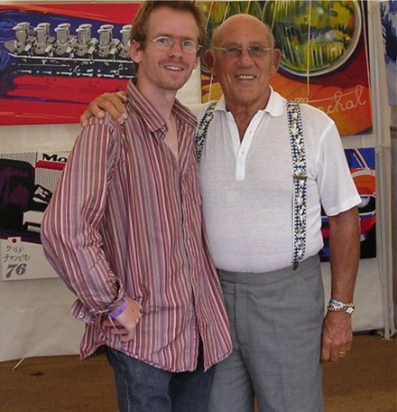 Malquito et Sterling Moss, ancien pilote de grand-prix